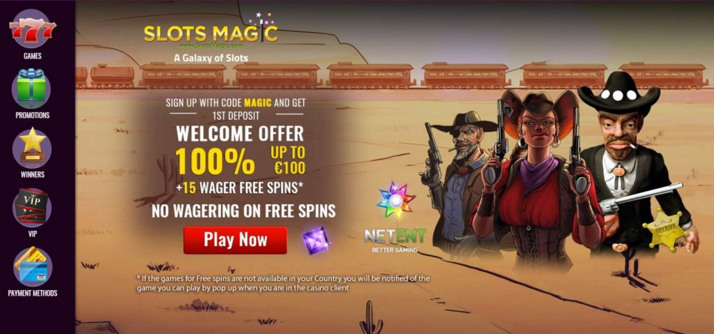 SlotsMagic Casino hemsida