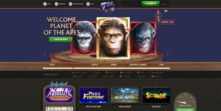 7Bit casino hemskärm