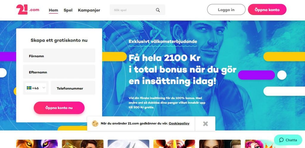 21.com casino