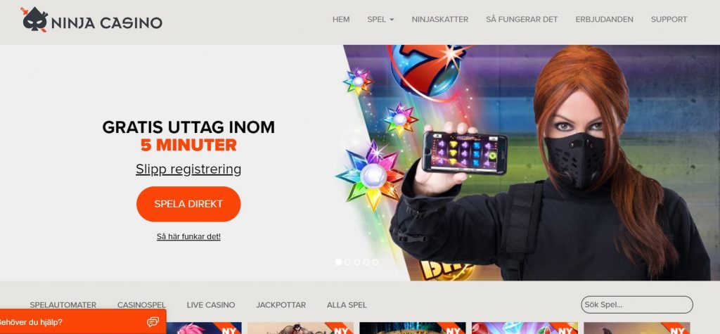 Ninja Casino Skärmbild