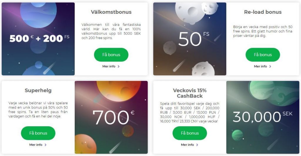 Alf Casino Bonusar