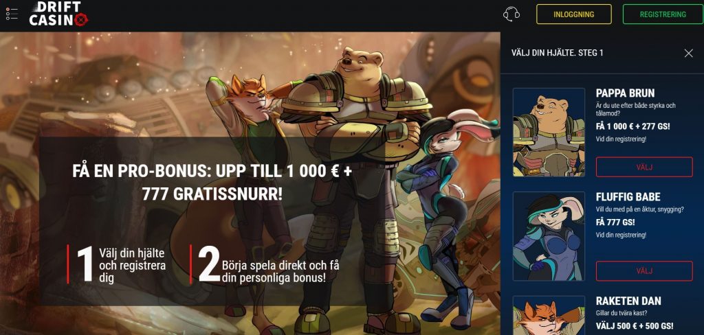 Drift Casino Bonus