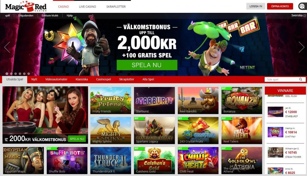 Magicred Casino Hemskärm
