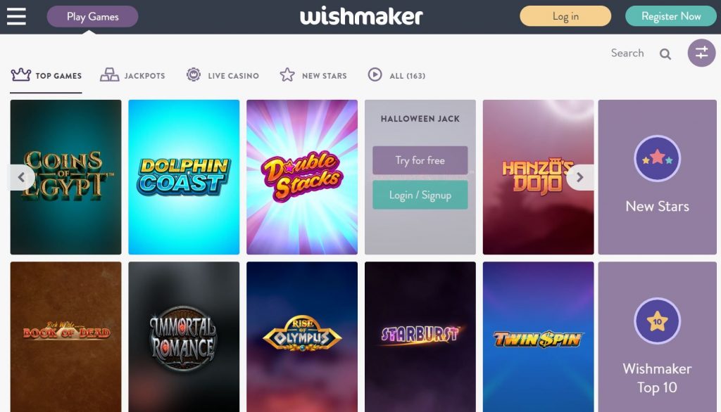 Wishmaker bjuder på ett digert spelutbud