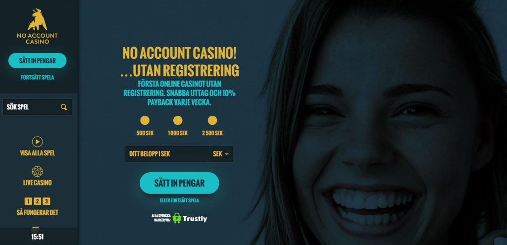 No Account Casino Hemsida