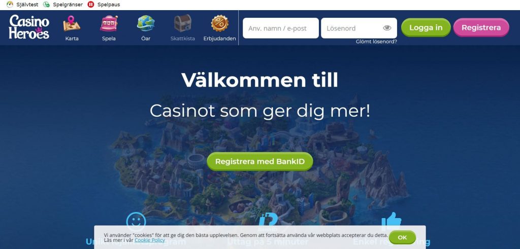 Casino Heroes Hemskärmbild