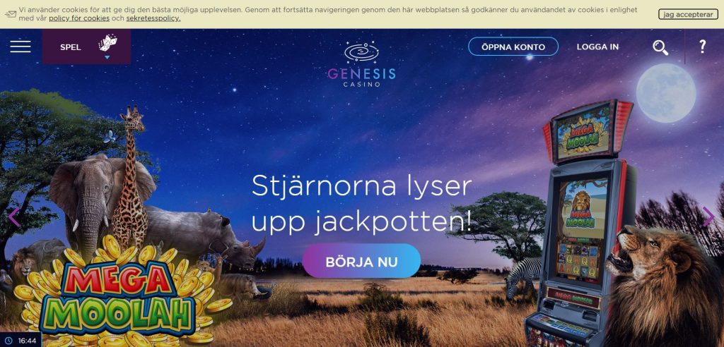 Genesis Casino Hemskärmbild