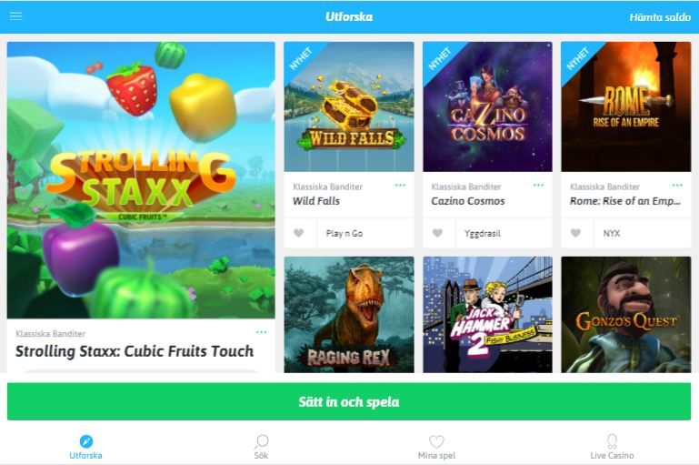 Snabbare Casino spel