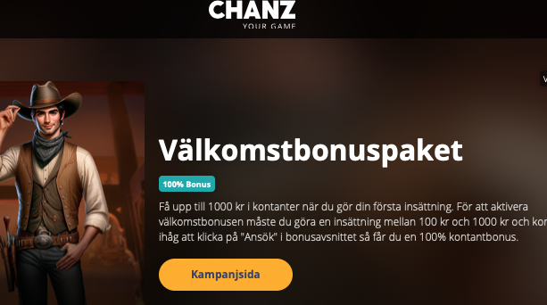 chanz casino bonus